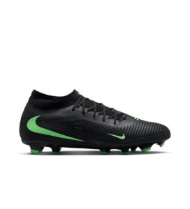 Nike Phantom 6 High Acad FG/MG HQ2278-001 voetbalschoen in het zwart met Dynamic Fit sokje en noppen voor natuur- en kunstgras