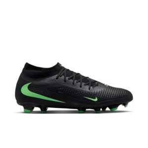 Nike Phantom 6 High Acad FG/MG HQ2278-001 voetbalschoen in het zwart met Dynamic Fit sokje en noppen voor natuur- en kunstgras