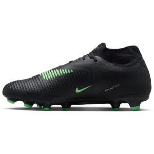 Nike Phantom 6 High Acad FG/MG HQ2278-001 voetbalschoen in het zwart met Dynamic Fit sokje en noppen voor natuur- en kunstgras