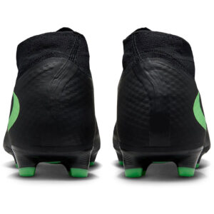 Nike Phantom 6 High Acad FG/MG HQ2278-001 voetbalschoen in het zwart met Dynamic Fit sokje en noppen voor natuur- en kunstgras