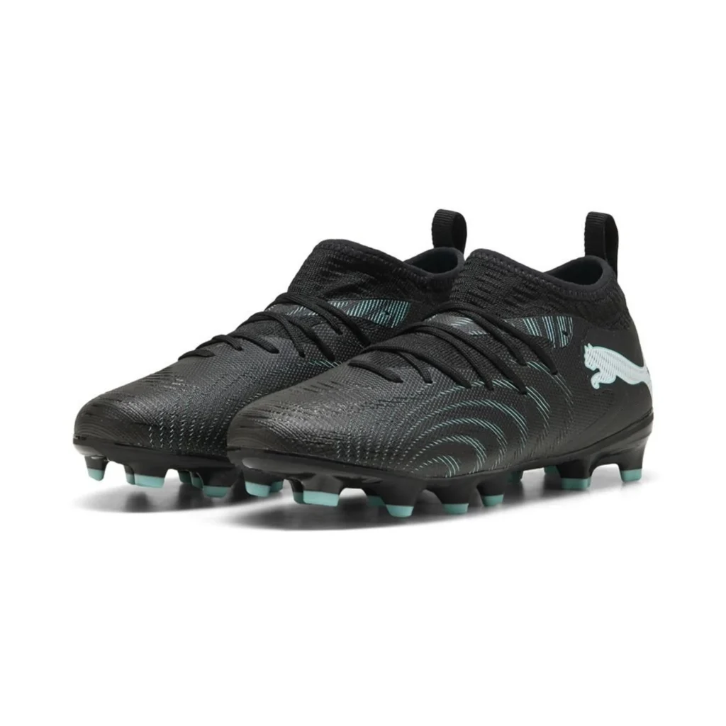 Puma Future 9 Match FG/AG Jr kindervoetbalschoenen met elastische kraag en veelzijdige noppenconstructie