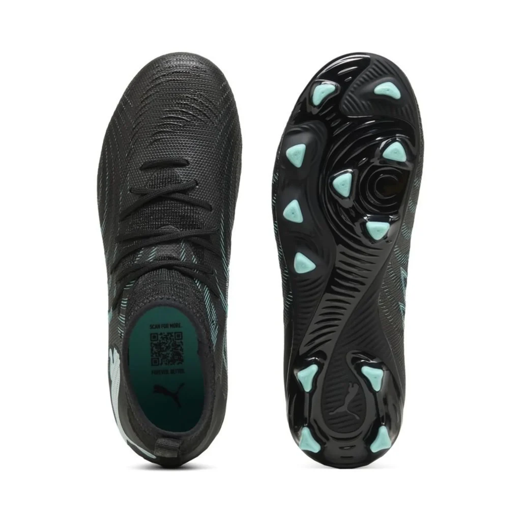 Puma Future 9 Match FG/AG Jr kindervoetbalschoenen met elastische kraag en veelzijdige noppenconstructie