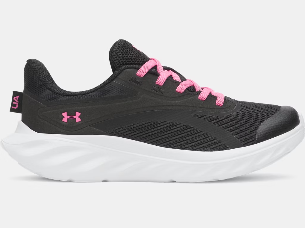 Under Armour GPS Ascend AL kinder sportschoenen in het zwart (6010476-001) en elastische veters