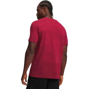 Under Armour Vanish Elite Seamless SS Camo sportshirt voor heren in rood-camouflage (6010589-625) met naadloos ontwerp
