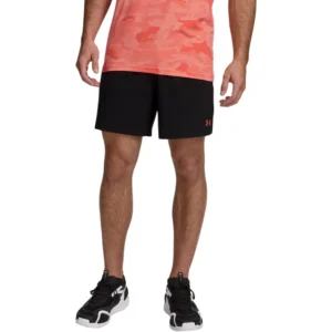 Under Armour Vanish Woven 2.0 6 Inch Short 6009865-012 in Ultimate Black en Venom Red