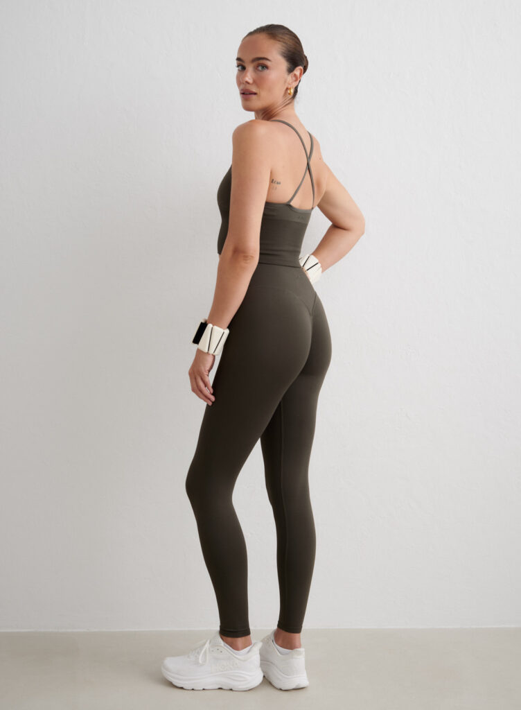 Aim'n Dark Ivy Shape Seamless Tights figuurvolgende naadloze donkergroene dames legging