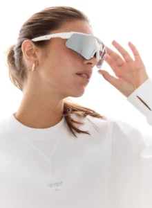 Aim'n White Le Run Running Sweatshirt ademende en warme witte dames hardlooptrui