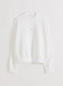 Aim'n White Le Run Running Sweatshirt ademende en warme witte dames hardlooptrui