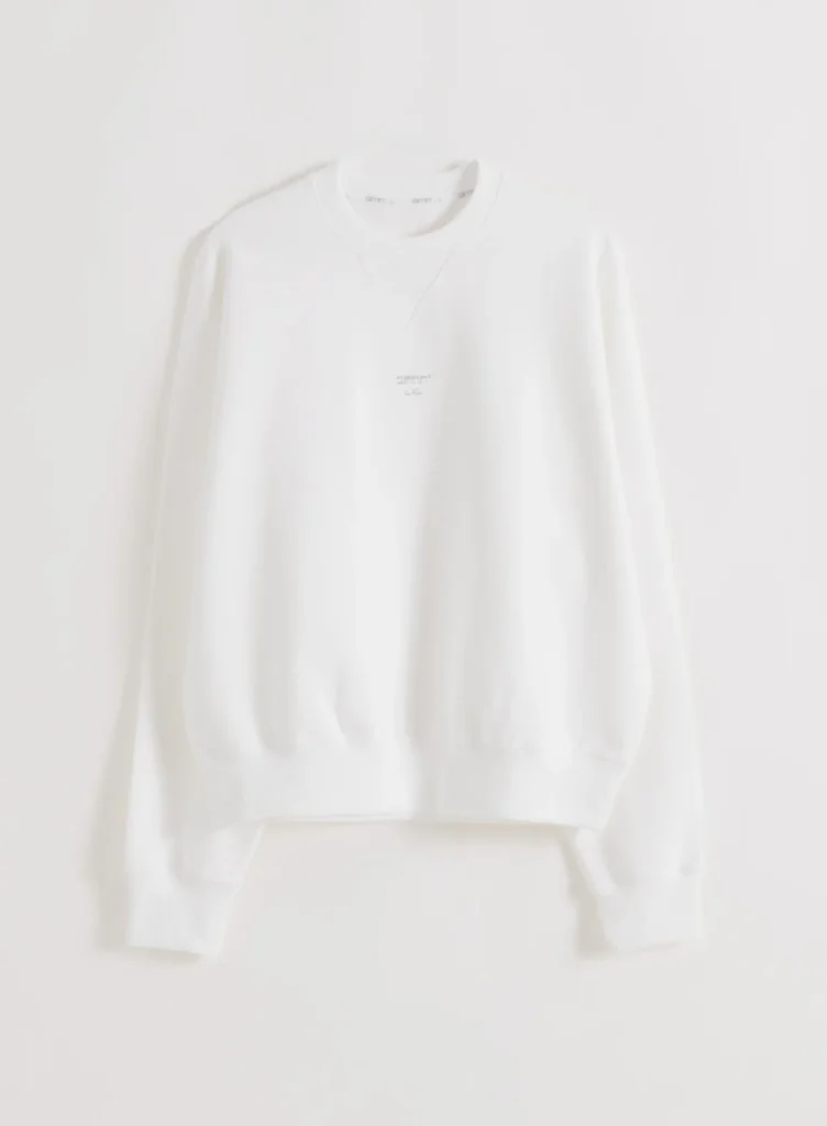 Aim'n White Le Run Running Sweatshirt ademende en warme witte dames hardlooptrui