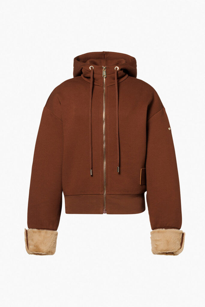 Goldbergh Seika Hooded Full Zip Cardigan luxe dames vest met capuchon en doorlopende rits