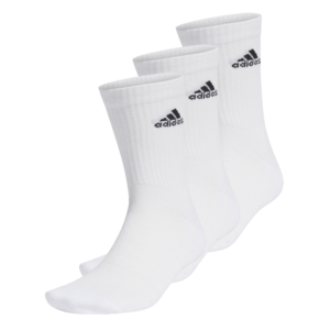 adidas C Spw Crw 3P Sock HT3446 witte hoge sportsokken met zwarte adidas Badge of Sport en gedempte zool 3-pack