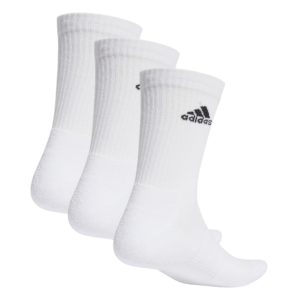 adidas C Spw Crw 3P Sock HT3446 witte hoge sportsokken met zwarte adidas Badge of Sport en gedempte zool 3-pack