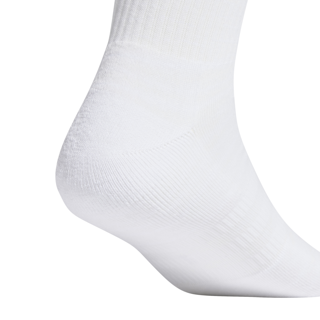 adidas C Spw Crw 3P Sock HT3446 witte hoge sportsokken met zwarte adidas Badge of Sport en gedempte zool 3-pack
