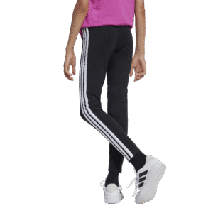 Adidas JG 3s Leg 230 JD6473 zwarte meiden sportlegging met de iconische witte 3-Stripes