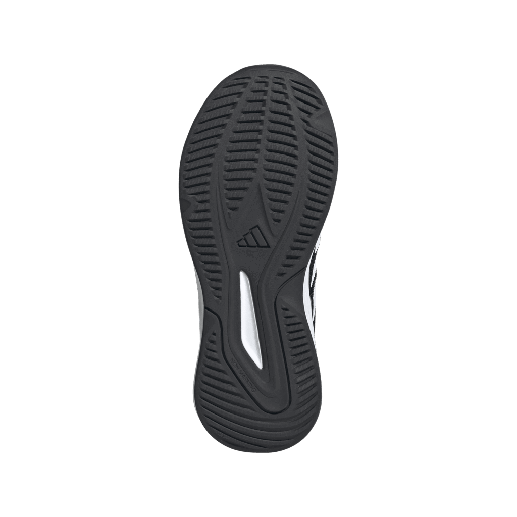 Adidas Fortarun 4.0 J JQ5167 zwarte kindersportschoenen met witte drie strepen en Cloudfoam zool