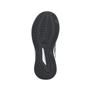 Adidas Fortarun 4.0 J JQ5167 zwarte kindersportschoenen met witte drie strepen en Cloudfoam zool