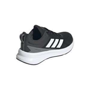 Adidas Fortarun 4.0 J JQ5167 zwarte kindersportschoenen met witte drie strepen en Cloudfoam zool