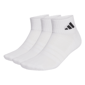adidas C Ess Ank 3P JZ0523 zwarte enkelsokken met wit adidas logo en gedempte zool 3-pack