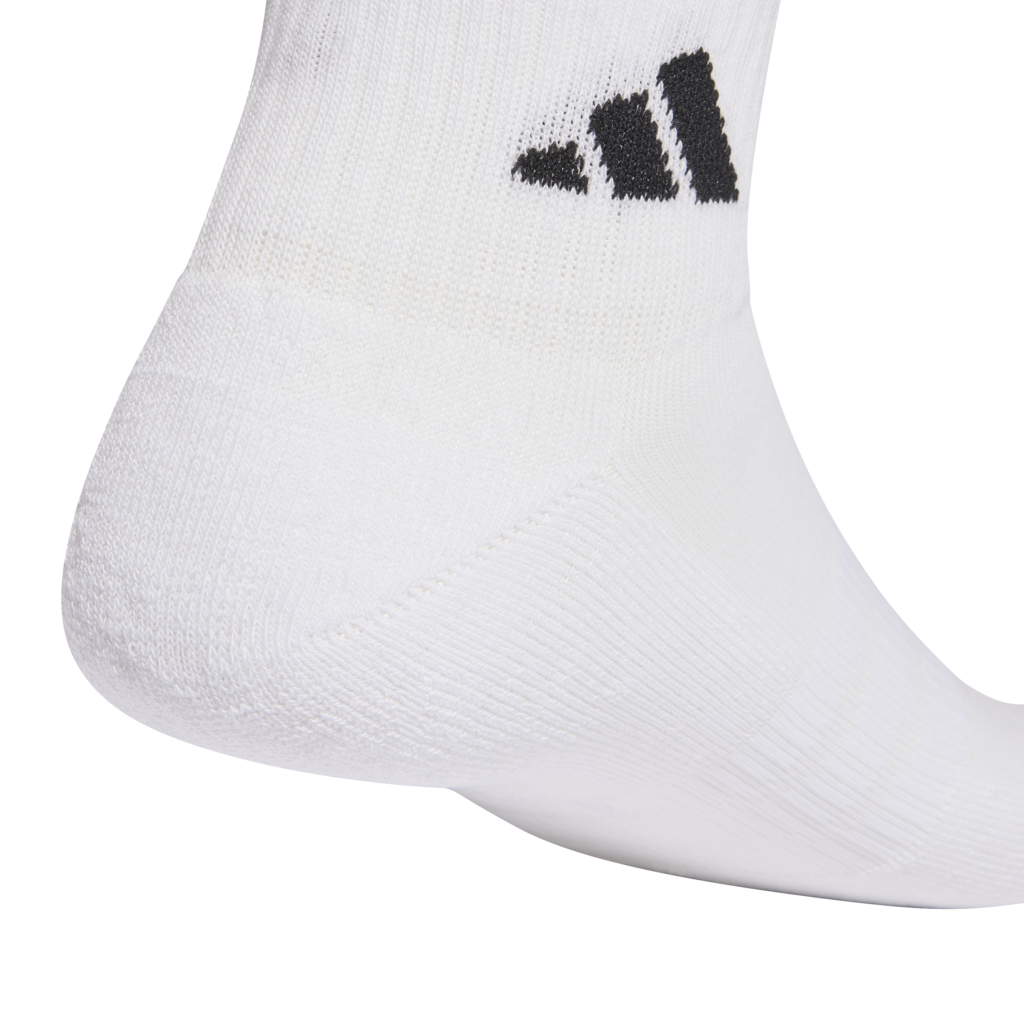adidas C Ess Ank 3P JZ0523 zwarte enkelsokken met wit adidas logo en gedempte zool 3-pack