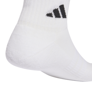 adidas C Ess Ank 3P JZ0523 zwarte enkelsokken met wit adidas logo en gedempte zool 3-pack