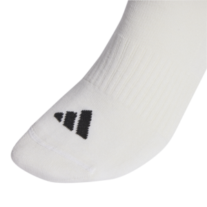 adidas 3S Ess C Crw 3P JZ0532 witte hoge sportsokken met zwarte 3-Stripes en ingeweven logo 3-pack