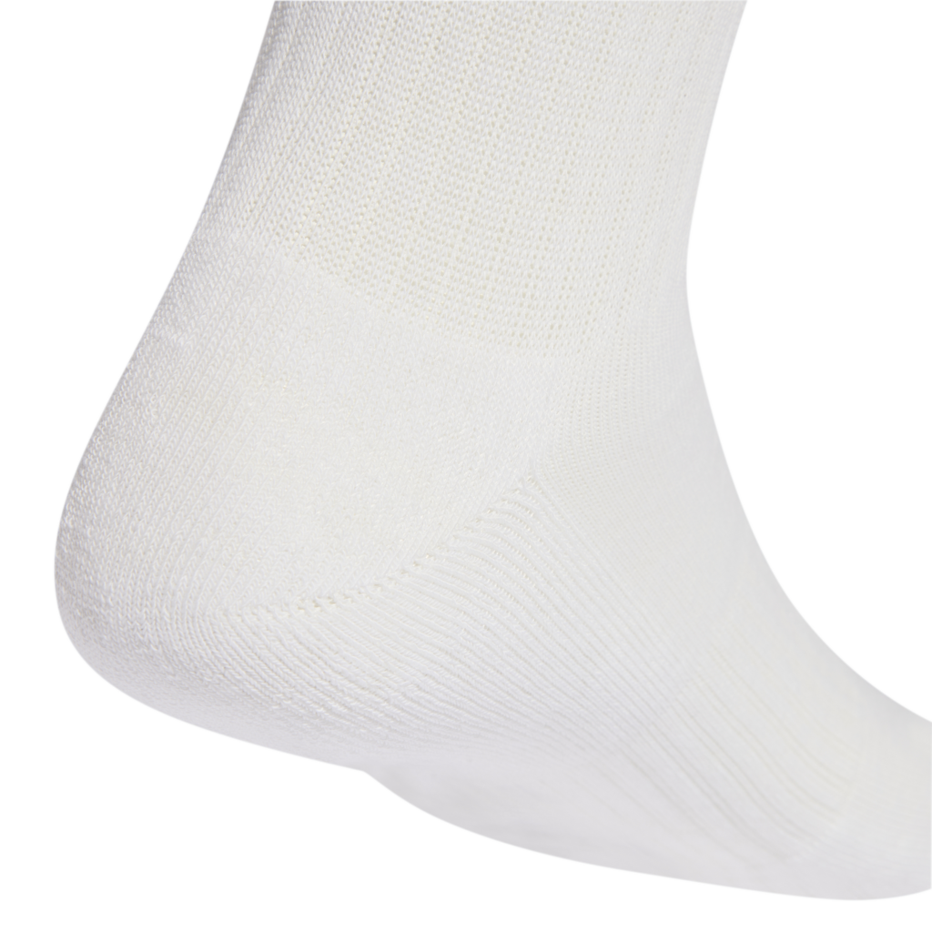 adidas 3S Ess C Crw 3P JZ0532 witte hoge sportsokken met zwarte 3-Stripes en ingeweven logo 3-pack