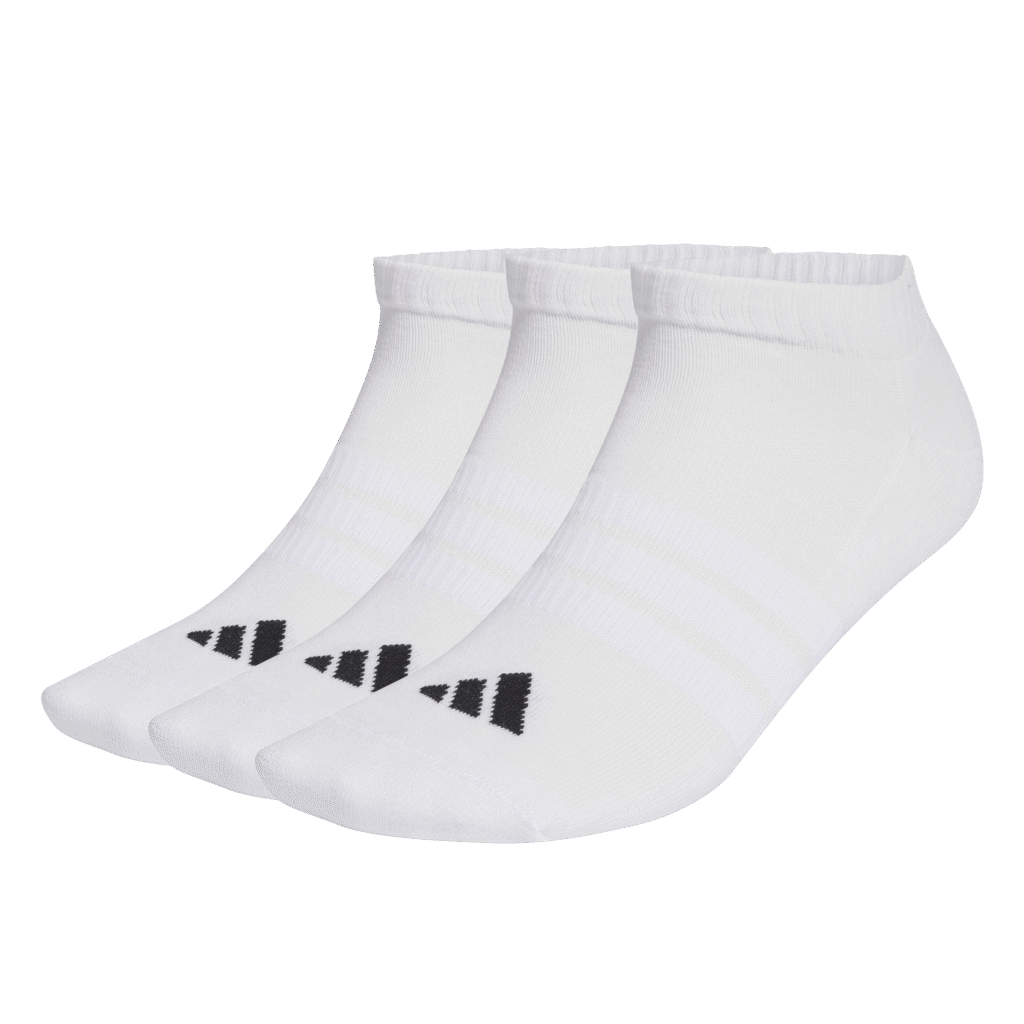 adidas Cushioned Low-Cut Socks 3P JZ0535 zwarte lage sportsokken met wit adidas logo en gedempte zool 3-pack