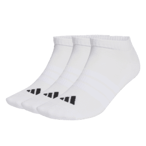 adidas Cushioned Low-Cut Socks 3P JZ0535 zwarte lage sportsokken met wit adidas logo en gedempte zool 3-pack