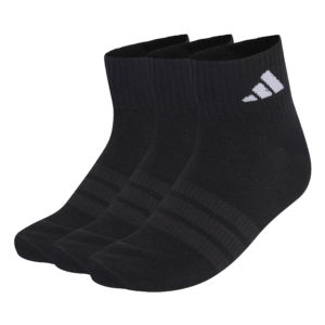 adidas T Ess Ank 3P KC9613 zwarte dunne enkelsokken met wit adidas logo 3-pack