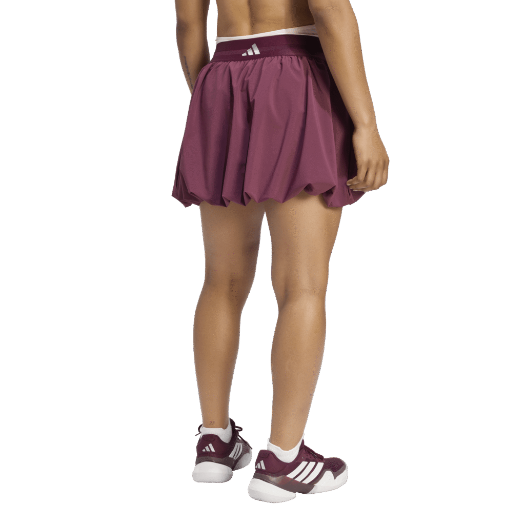Adidas Bubble Skirt Maroon/Lidevi comfortabel dames sportrokje voor tennis en padel