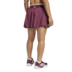 Adidas Bubble Skirt Maroon/Lidevi comfortabel dames sportrokje voor tennis en padel