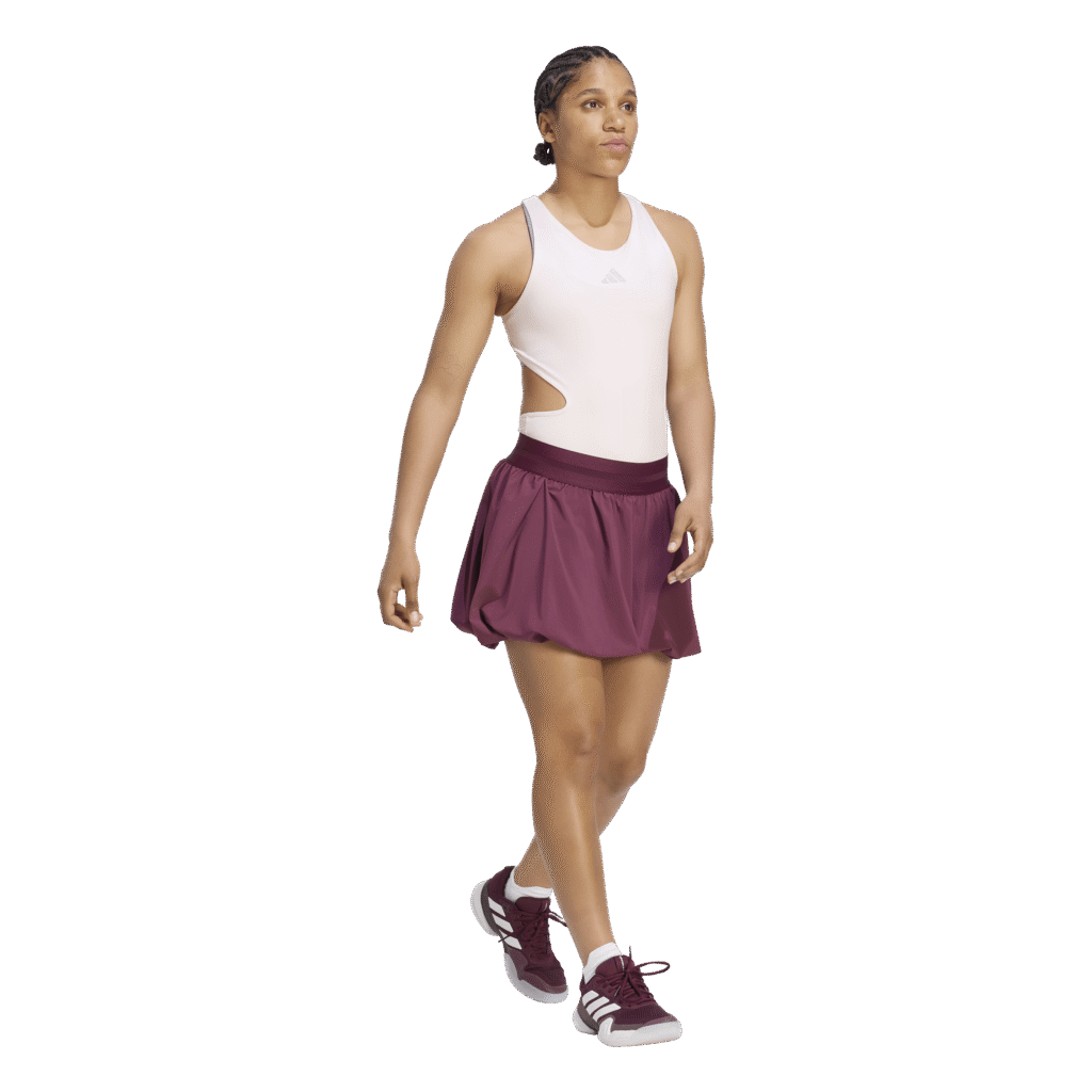 Adidas Bubble Skirt Maroon/Lidevi comfortabel dames sportrokje voor tennis en padel