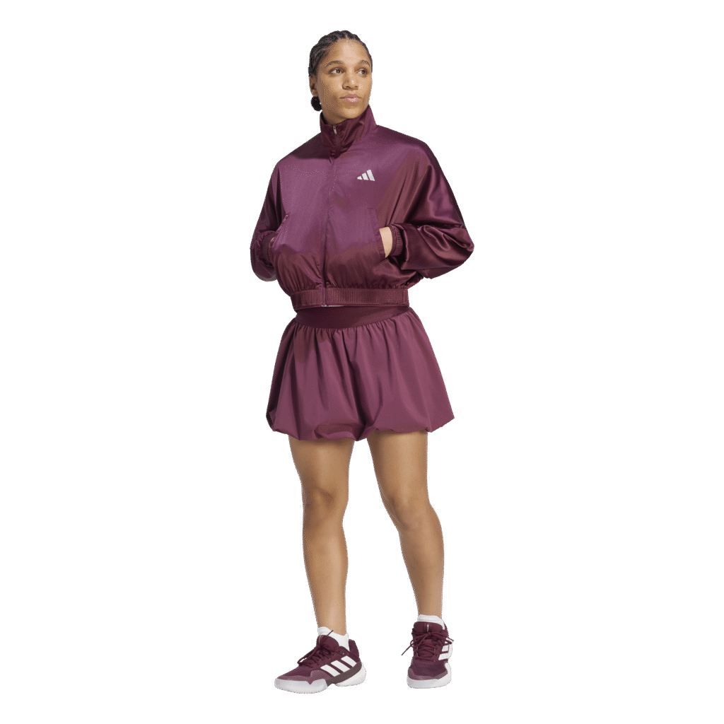 Adidas Bubble Skirt Maroon/Lidevi comfortabel dames sportrokje voor tennis en padel