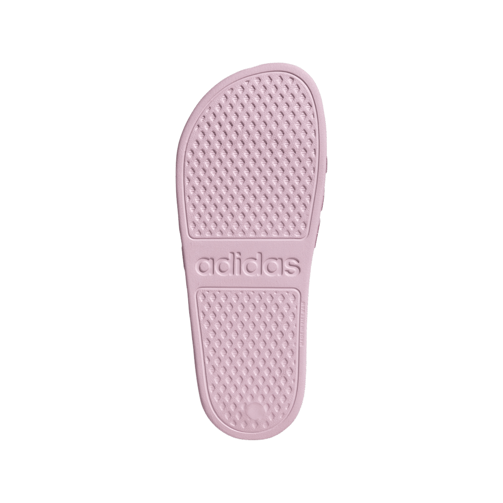 Adidas Adilette Aqua KJ7350 roze badslippers met glimmend roze drie strepen en zacht EVA voetbed