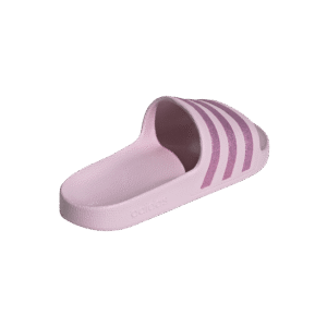 Adidas Adilette Aqua KJ7350 roze badslippers met glimmend roze drie strepen en zacht EVA voetbed