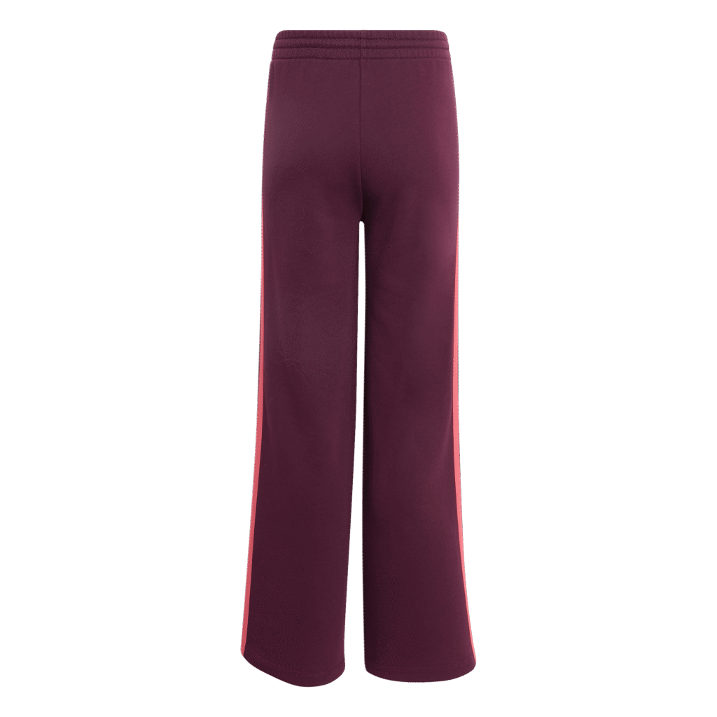 Adidas JG 3S FT OH PT KQ9062 comfortabele meiden trainingsbroek met open pijpen en iconische 3-Stripes
