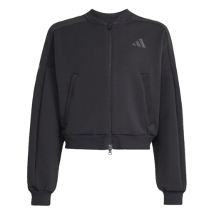 Adidas JG FI 3s FZ KR2253 meidenvest met capuchon, doorlopende rits en iconische 3-Stripes