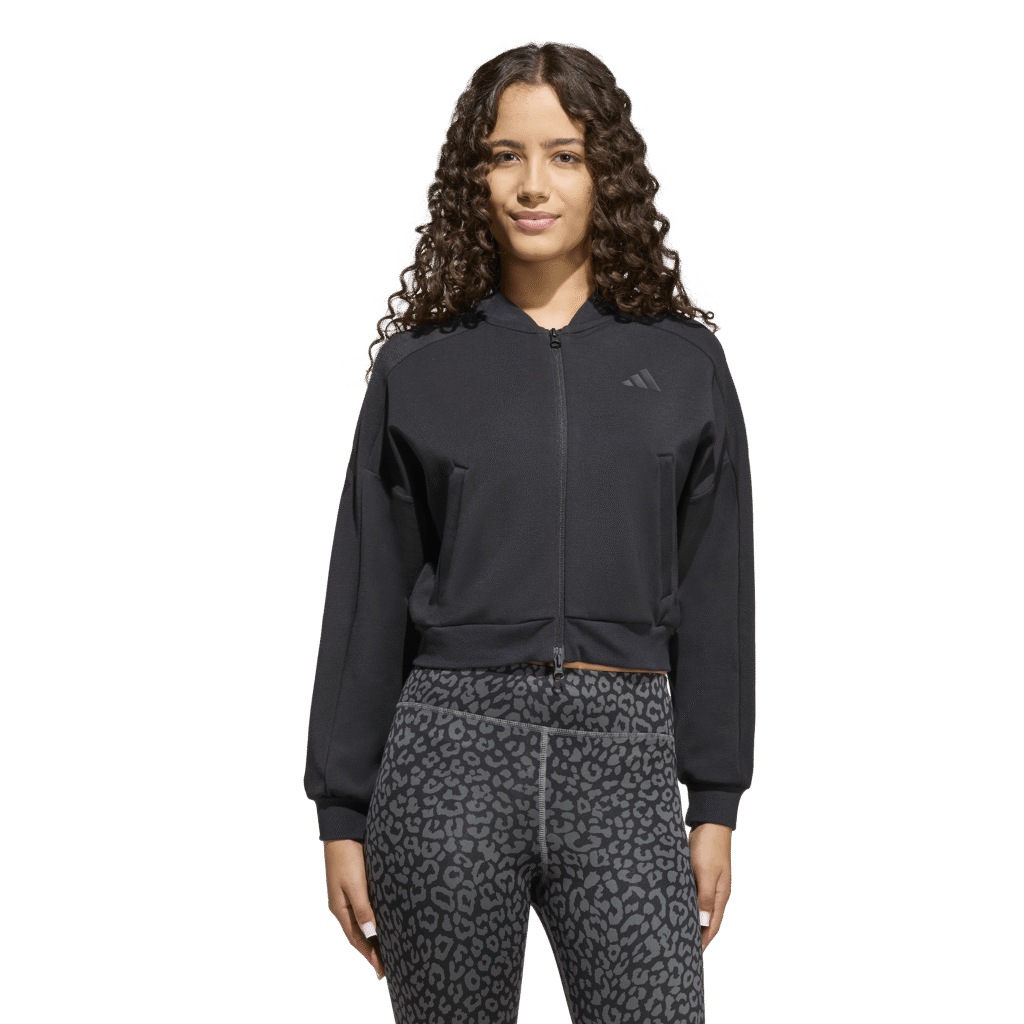Adidas JG FI 3s FZ KR2253 meidenvest met capuchon, doorlopende rits en iconische 3-Stripes
