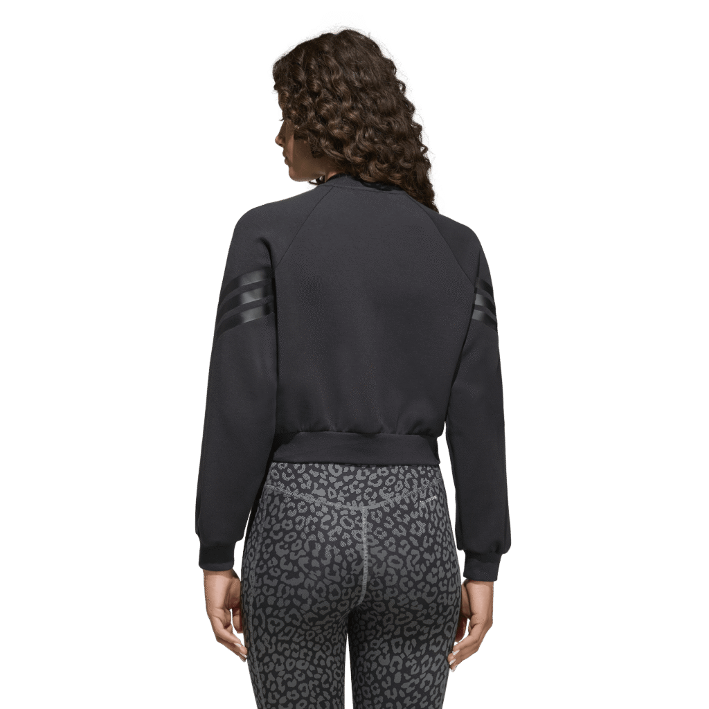 Adidas JG FI 3s FZ KR2253 meidenvest met capuchon, doorlopende rits en iconische 3-Stripes