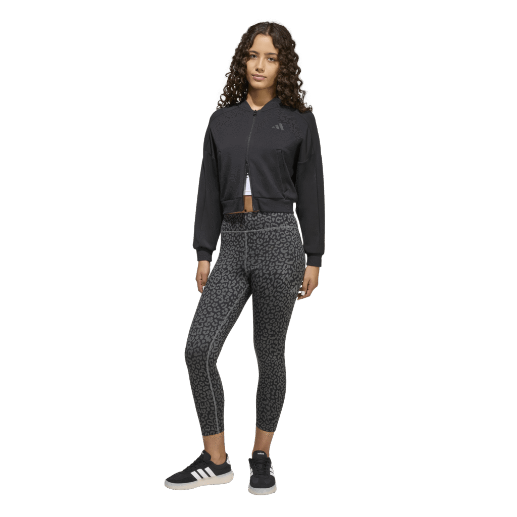 Adidas JG FI 3s FZ KR2253 meidenvest met capuchon, doorlopende rits en iconische 3-Stripes