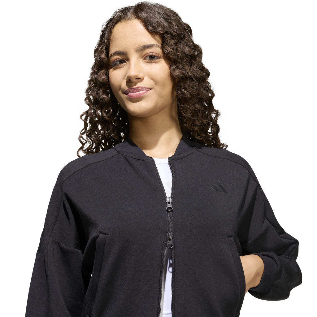 Adidas JG FI 3s FZ KR2253 meidenvest met capuchon, doorlopende rits en iconische 3-Stripes