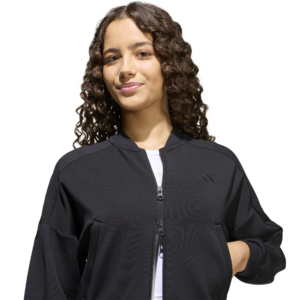 Adidas JG FI 3s FZ KR2253 meidenvest met capuchon, doorlopende rits en iconische 3-Stripes