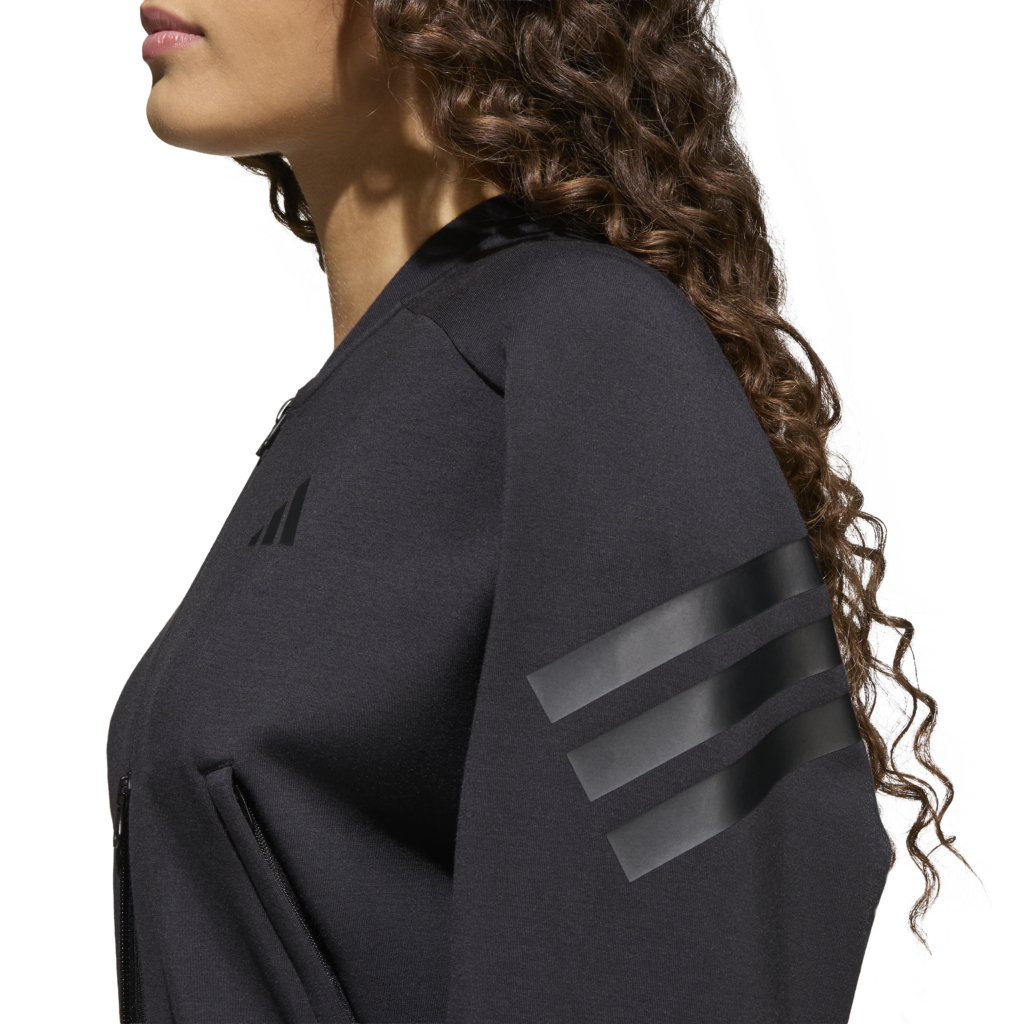 Adidas JG FI 3s FZ KR2253 meidenvest met capuchon, doorlopende rits en iconische 3-Stripes