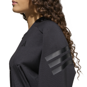 Adidas JG FI 3s FZ KR2253 meidenvest met capuchon, doorlopende rits en iconische 3-Stripes