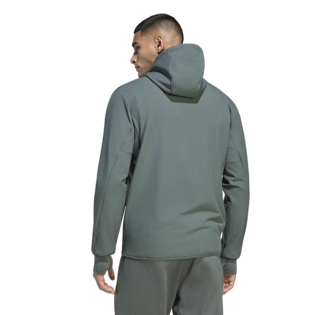 Adidas D4T CW Full-Zip KS6380 technisch en warm heren sportvest met rits en capuchon