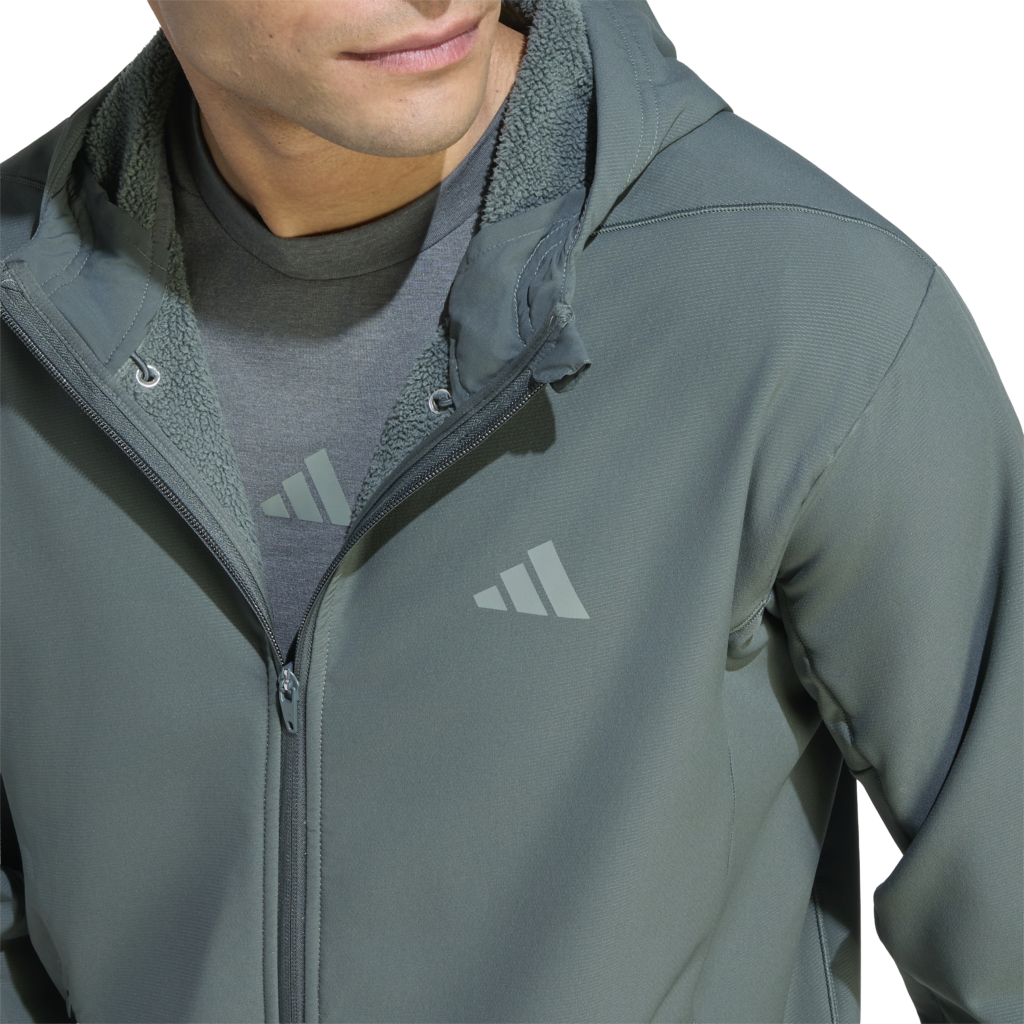 Adidas D4T CW Full-Zip KS6380 technisch en warm heren sportvest met rits en capuchon