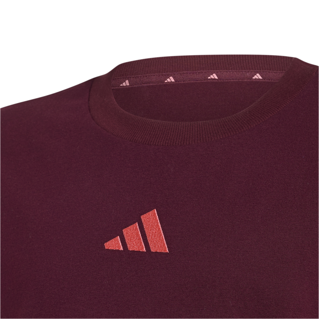 Adidas JG 3S Tee 160 KT3342 comfortabel meidenshirt met klassieke 3-Stripes op de mouwen