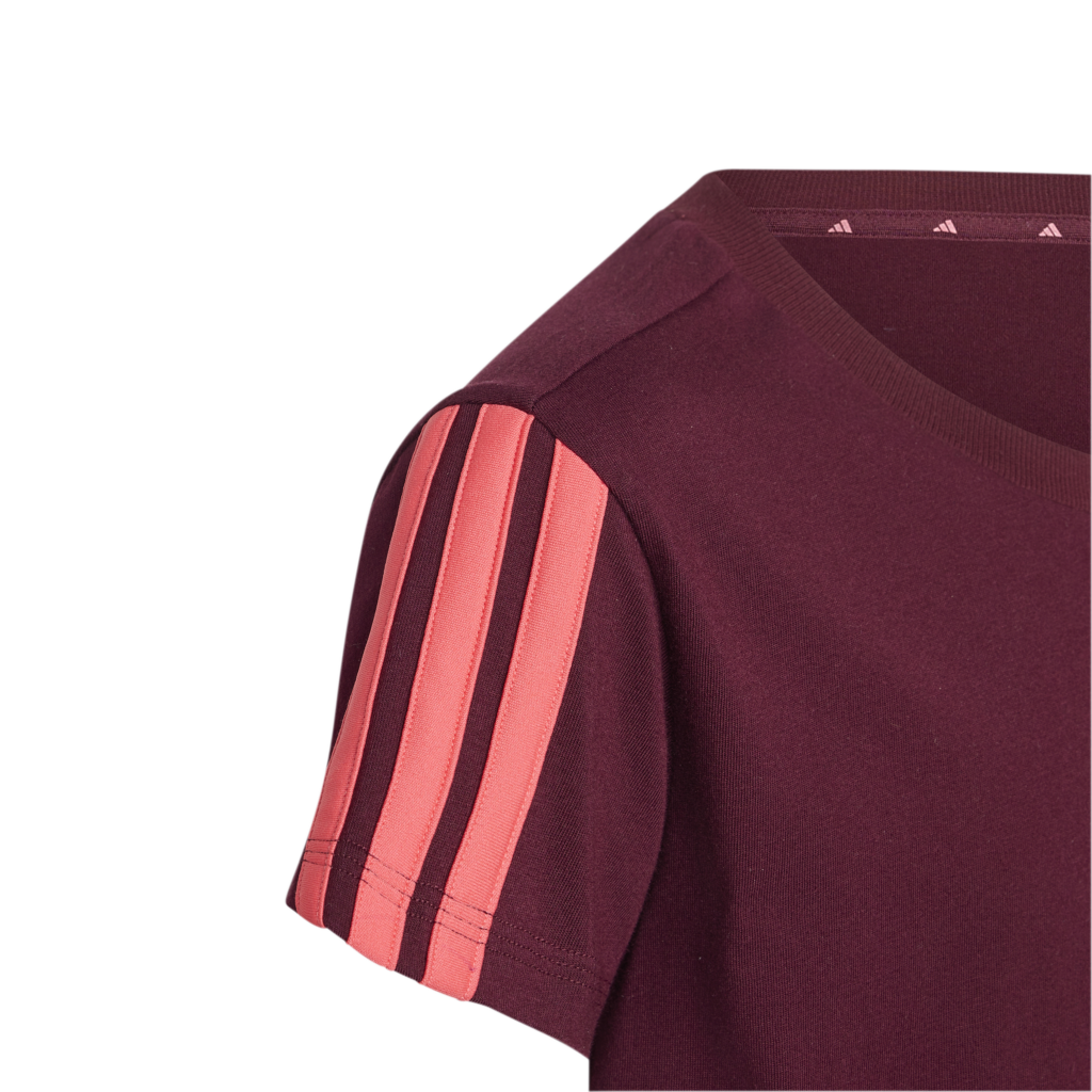 Adidas JG 3S Tee 160 KT3342 comfortabel meidenshirt met klassieke 3-Stripes op de mouwen