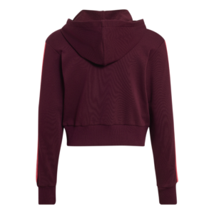 Adidas Junior Girls 3-Stripes French Terry Full-Zip Cropped Hoodie korter meiden vest met rits