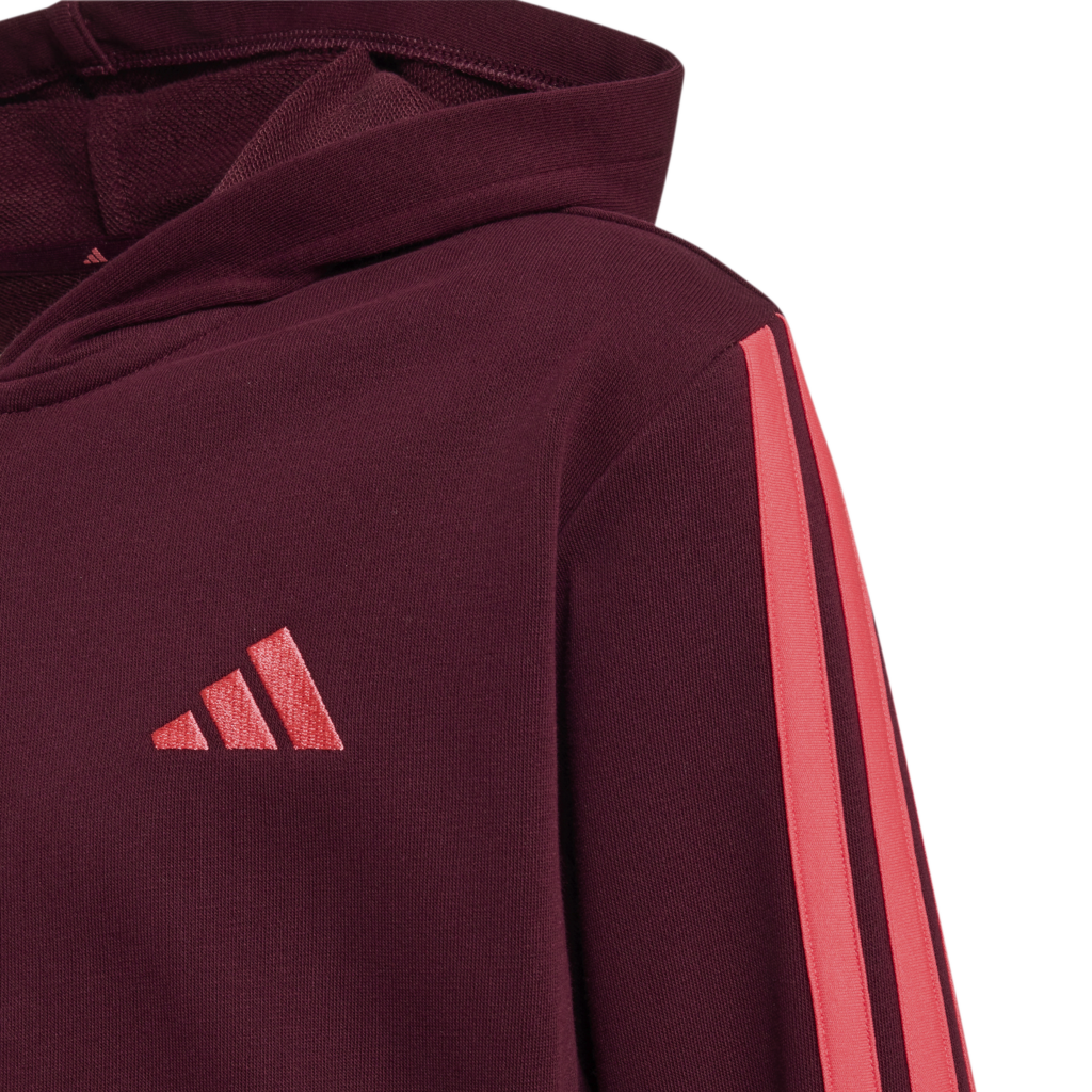 Adidas Junior Girls 3-Stripes French Terry Full-Zip Cropped Hoodie korter meiden vest met rits